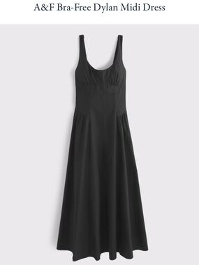 Abercrombie & Fitch Black Bra-Free Dylan Midi Dress